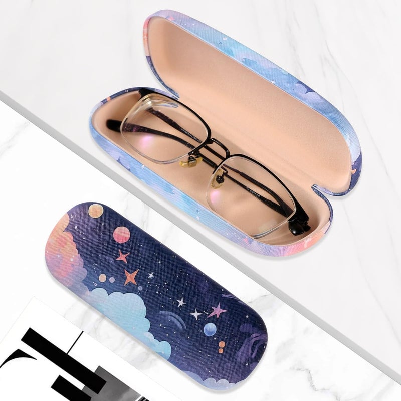 PERFECTSIGHT Store Hard Shell Eyeglasses Case, PU Leather Protective Glasses Case, Cute Eyeglass Case for Women Men Girls - Image 5